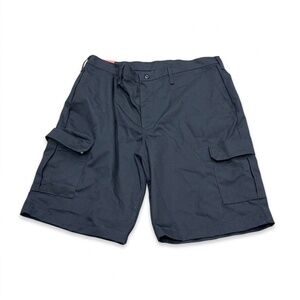 Red Kap Men’s Industrial Cargo Work Shorts Black PT66BK Twill 12” Inseam NEW